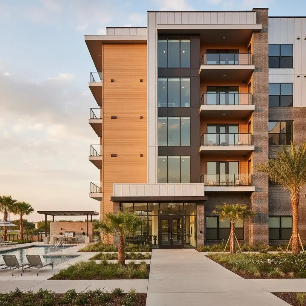 Modern multifamily property in Texas