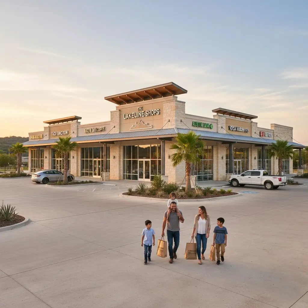 Commercial strip mall property in Texas